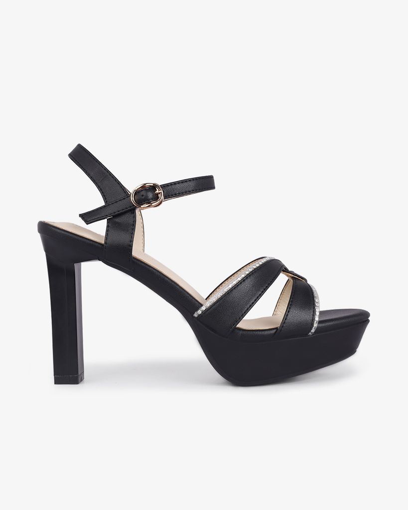 Sandal Cao Gót Hạnh Dung Mũi Đúp Thanh Lịch HD27278BI