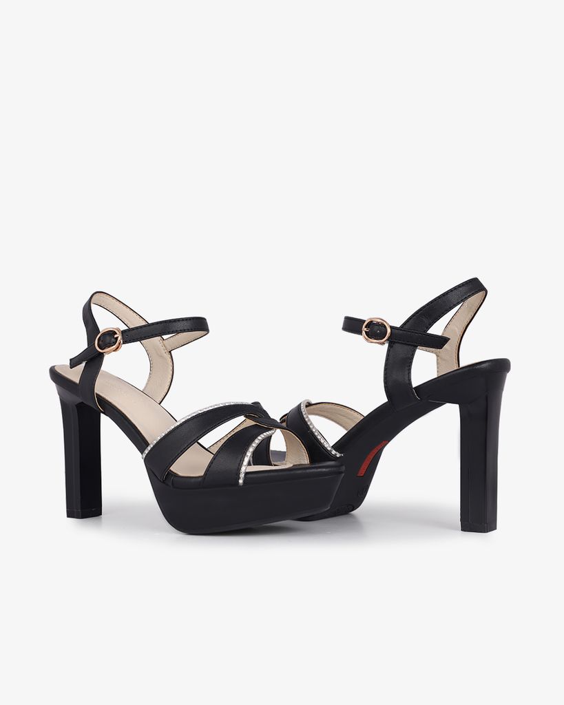 Sandal Cao Gót Hạnh Dung Mũi Đúp Thanh Lịch HD27278BI