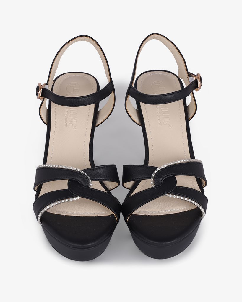 Sandal Cao Gót Hạnh Dung Mũi Đúp Thanh Lịch HD27278BI