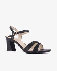 Sandal Cao Gót Hạnh Dung Quai Xoàn Xoắn HD27279BI