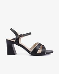 Sandal Cao Gót Hạnh Dung Quai Xoàn Xoắn HD27279BI