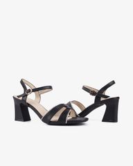 Sandal Cao Gót Hạnh Dung Quai Xoàn Xoắn HD27279BI