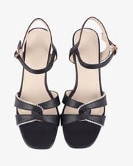 Sandal Cao Gót Hạnh Dung Quai Xoàn Xoắn HD27279BI