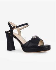Sandal Cao Gót Hạnh Dung Bản Ngang Dây Khóa HD27283BI
