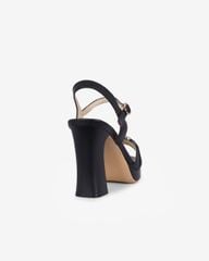 Sandal Cao Gót Hạnh Dung Bản Ngang Dây Khóa HD27283BI