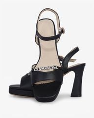 Sandal Cao Gót Hạnh Dung Bản Ngang Dây Khóa HD27283BI