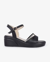 Sandal Đế Xuồng Hạnh Dung Quai Bản Dây Xoàn HD27285BI
