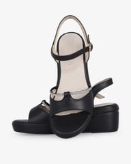 Sandal Đế Xuồng Hạnh Dung Quai Bản Dây Xoàn HD27285BI