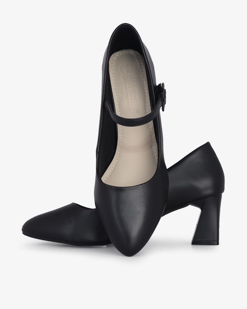 Giày Cao Gót Hạnh Dung Bít Mũi Hậu Dán HD27292BI