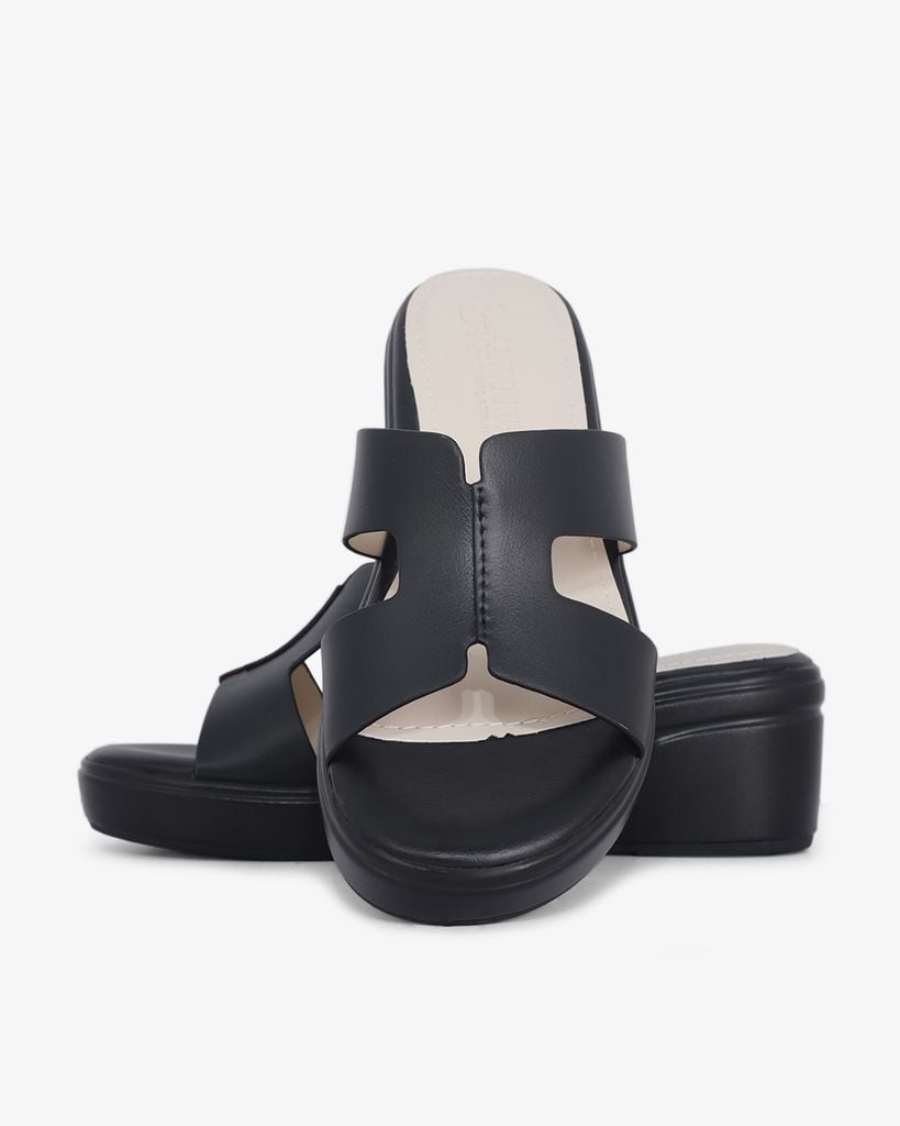 Dép Đế Xuồng Hạnh Dung Quai Chữ H Nối Chỉ HD27296BI