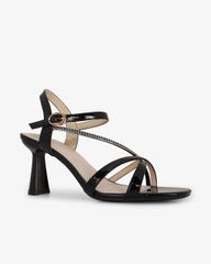 Sandal Cao Gót Hạnh Dung Quai Mảnh Đính Xoàn HD27303BI