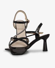 Sandal Cao Gót Hạnh Dung Quai Mảnh Đính Xoàn HD27303BI