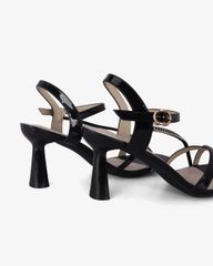 Sandal Cao Gót Hạnh Dung Quai Mảnh Đính Xoàn HD27303BI