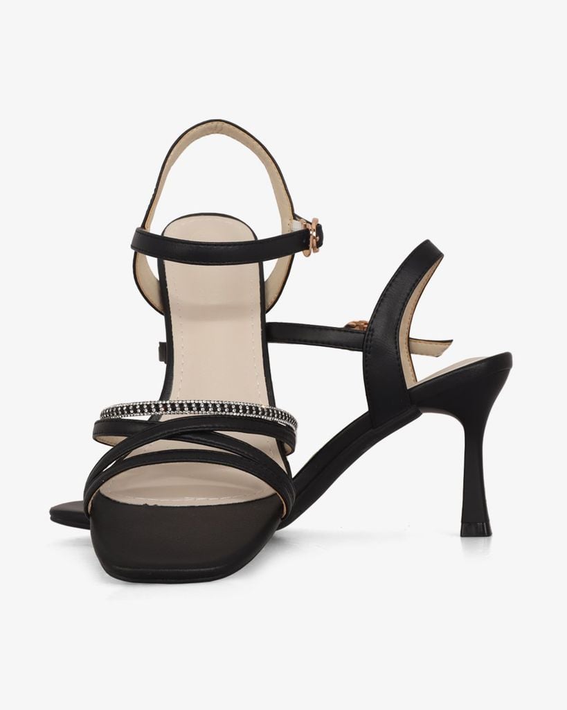 Sandal Cao Gót Hạnh Dung Nhiều Dây Chéo HD27304BI