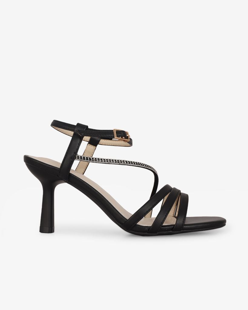 Sandal Cao Gót Hạnh Dung Nhiều Dây Mảnh Gót Nhọn HD27305BI