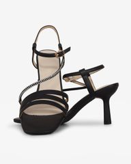 Sandal Cao Gót Hạnh Dung Nhiều Dây Mảnh Gót Nhọn HD27305BI