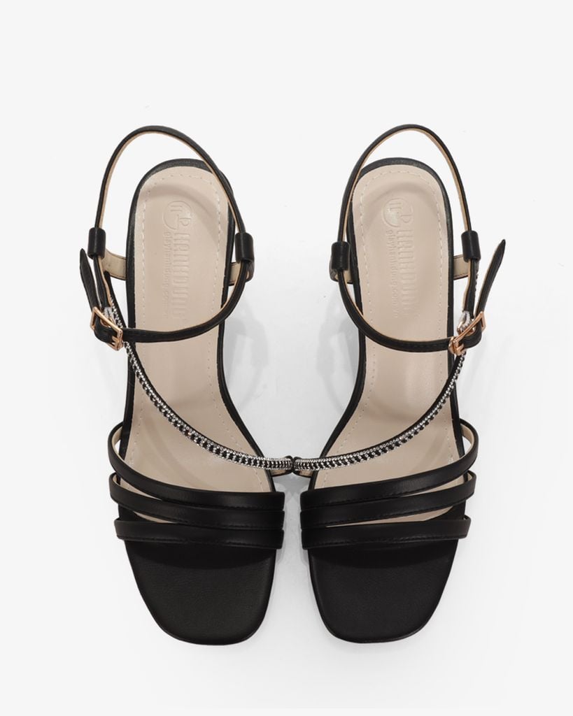 Sandal Cao Gót Hạnh Dung Nhiều Dây Mảnh Gót Nhọn HD27305BI