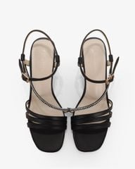 Sandal Cao Gót Hạnh Dung Nhiều Dây Mảnh Gót Nhọn HD27305BI