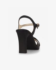Sandal Cao Gót Hạnh Dung Bản Ngang Dây Xoàn HD27308BI