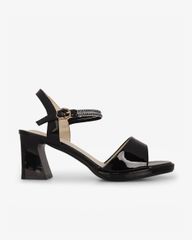 Sandal Cao Gót Hạnh Dung Bản Lớn Dây Xoàn HD27310BI