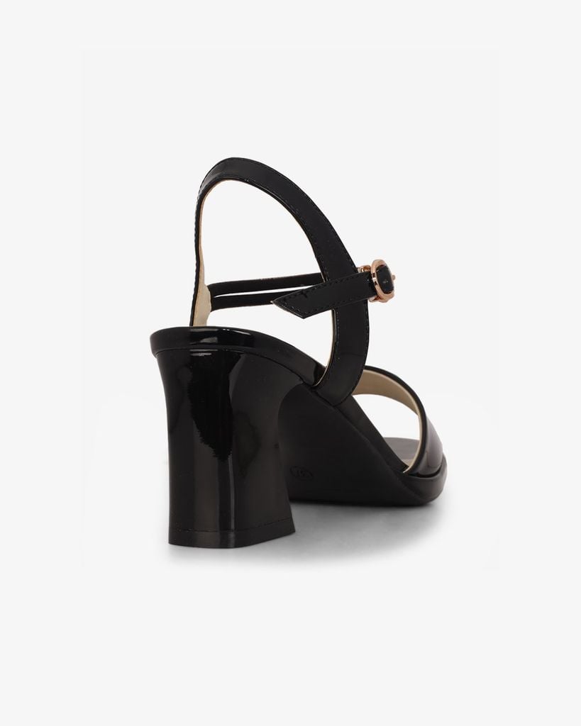 Sandal Cao Gót Hạnh Dung Bản Lớn Dây Xoàn HD27310BI