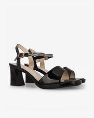 Sandal Cao Gót Hạnh Dung Bản Lớn Dây Xoàn HD27310BI