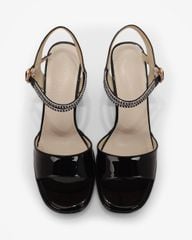 Sandal Cao Gót Hạnh Dung Bản Lớn Dây Xoàn HD27310BI