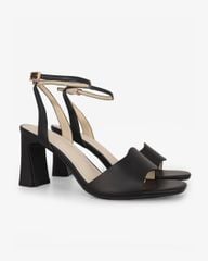Sandal Cao Gót Hạnh Dung  Quai Ngang Bản Lớn HD27316BI