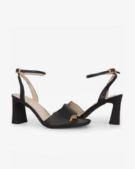 Sandal Cao Gót Hạnh Dung  Quai Ngang Bản Lớn HD27316BI