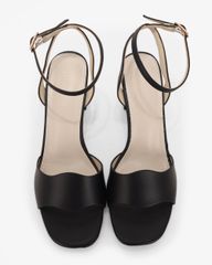 Sandal Cao Gót Hạnh Dung  Quai Ngang Bản Lớn HD27316BI