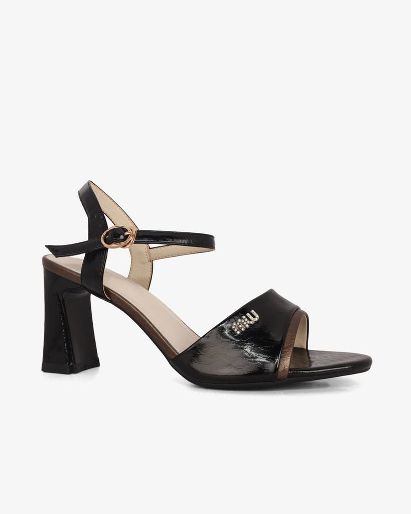 Sandal Cao Gót Hạnh Dung Bản Viền HD27318BI