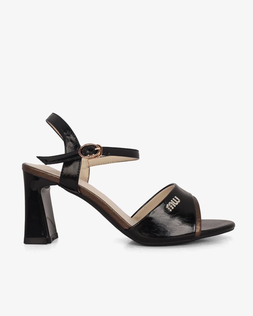 Sandal Cao Gót Hạnh Dung Bản Viền HD27318BI