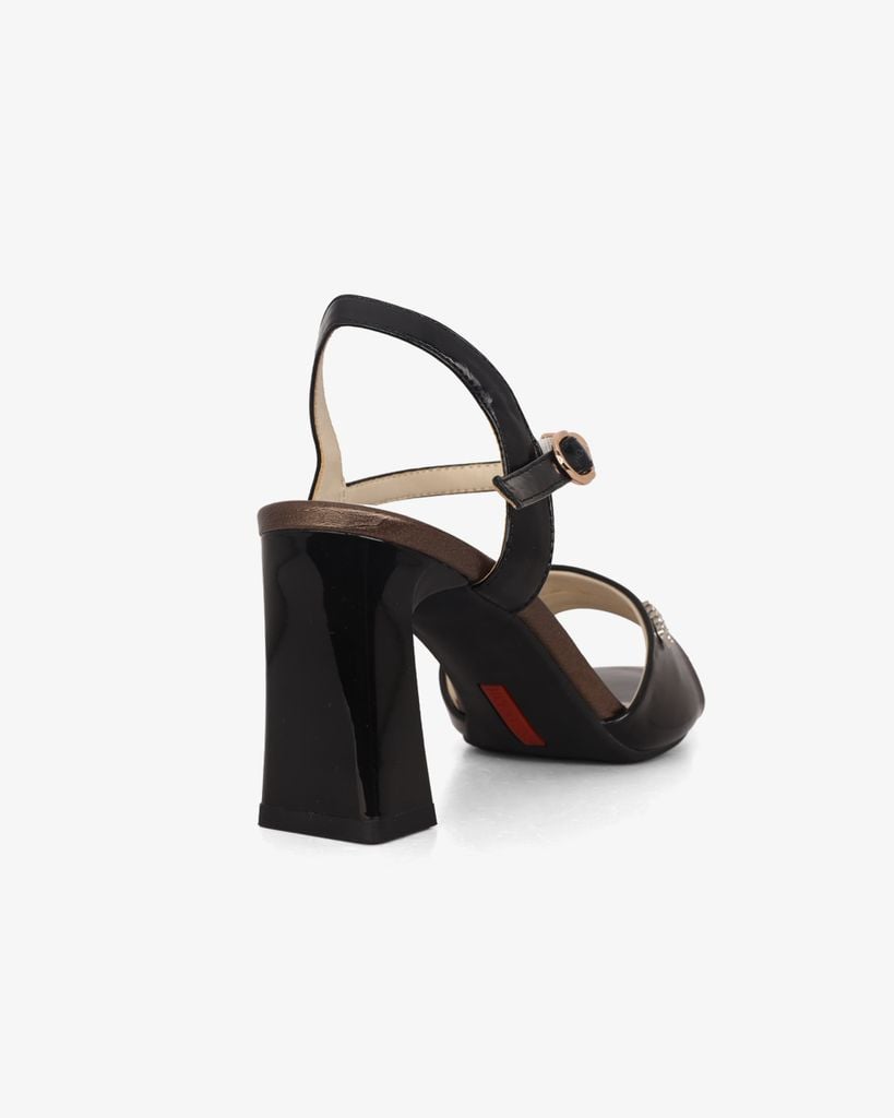 Sandal Cao Gót Hạnh Dung Bản Viền HD27318BI