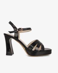 Sandal Cao Gót Hạnh Dung Quai Bản Chéo HD27319BI