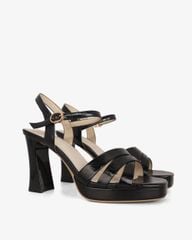 Sandal Cao Gót Hạnh Dung Quai Bản Chéo HD27319BI