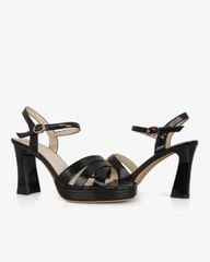 Sandal Cao Gót Hạnh Dung Quai Bản Chéo HD27319BI