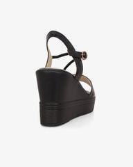 Sandal Đế Xuồng Hạnh Dung Bản Ngang Dây Xoàn Xéo HD27320BI