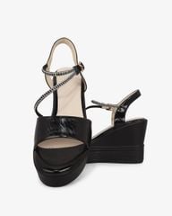 Sandal Đế Xuồng Hạnh Dung Bản Ngang Dây Xoàn Xéo HD27320BI