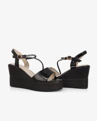 Sandal Đế Xuồng Hạnh Dung Bản Ngang Dây Xoàn Xéo HD27320BI
