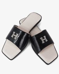 Dép Xẹp Hạnh Dung Bản To Khóa Chữ H HD27323BI