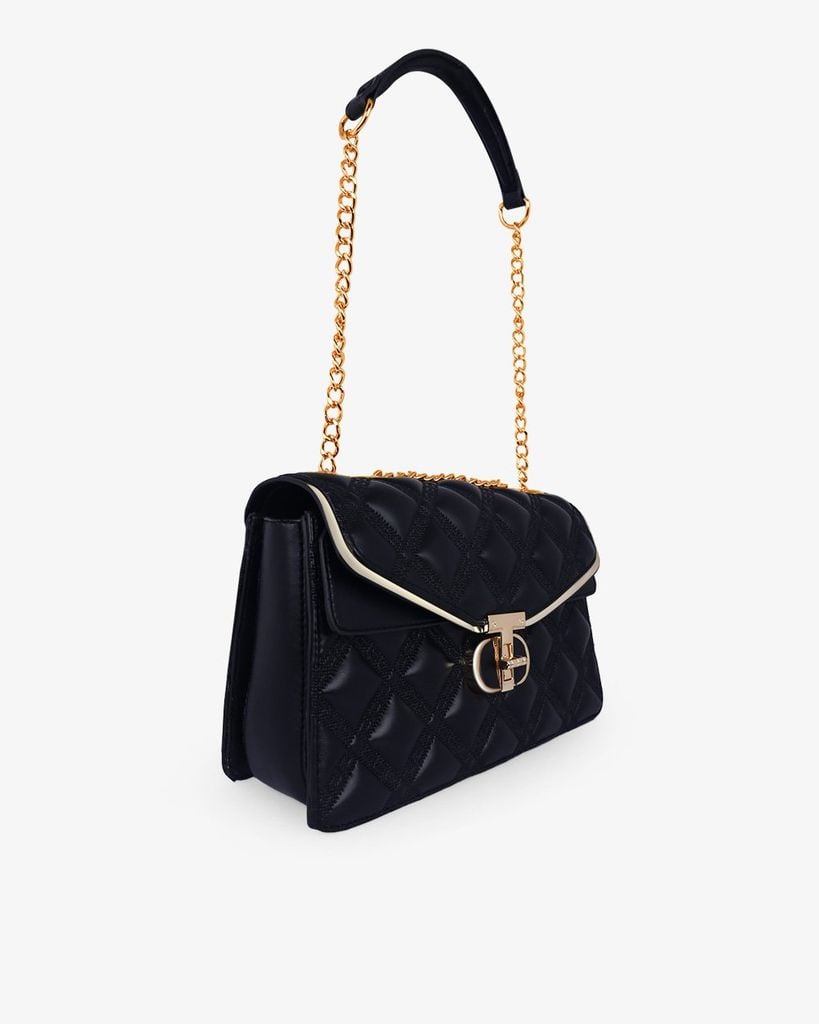 Túi Đeo Vai Hạnh Dung Dây Xích Phối Viền HD2830BC