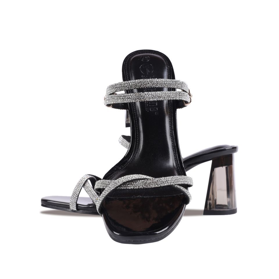 Sandal Cao Gót Hạnh Dung Gót Mica Quai Kim Tuyến HD29145AY