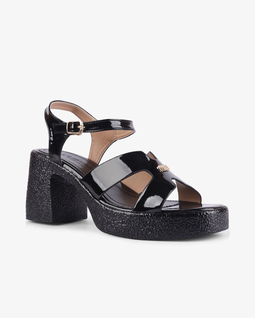 Sandal Cao Gót Hạnh Dung Quai Bóng Chữ H HD29155AY