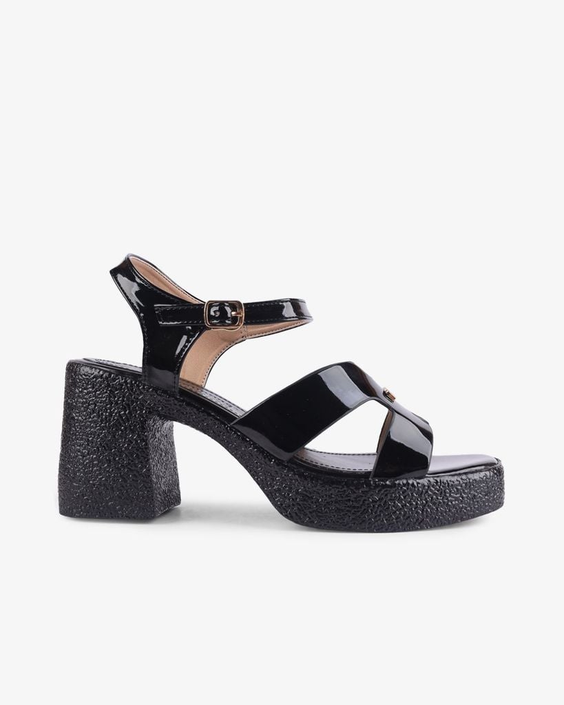 Sandal Cao Gót Hạnh Dung Quai Bóng Chữ H HD29155AY
