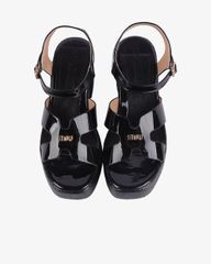 Sandal Cao Gót Hạnh Dung Quai Bóng Chữ H HD29155AY