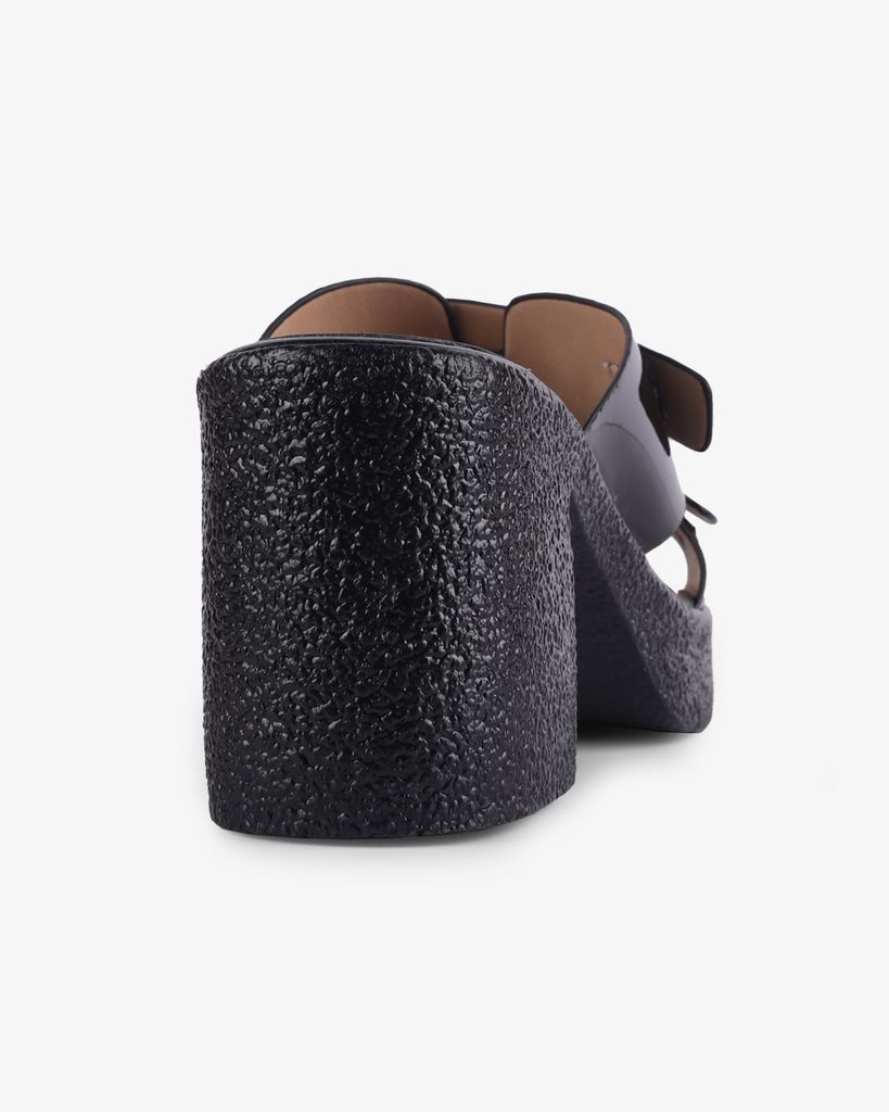 Dép Cao Gót Hạnh Dung Quai Bóng Khóa Nịt HD29157AY