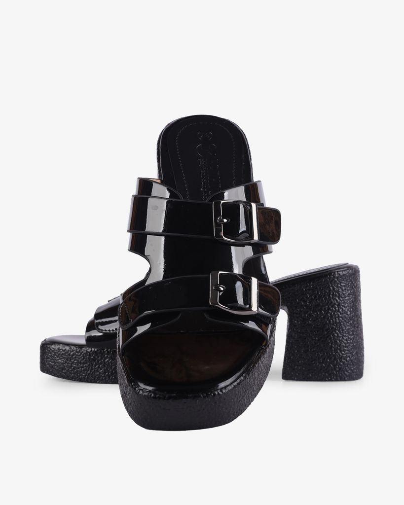 Dép Cao Gót Hạnh Dung Quai Bóng Khóa Nịt HD29157AY