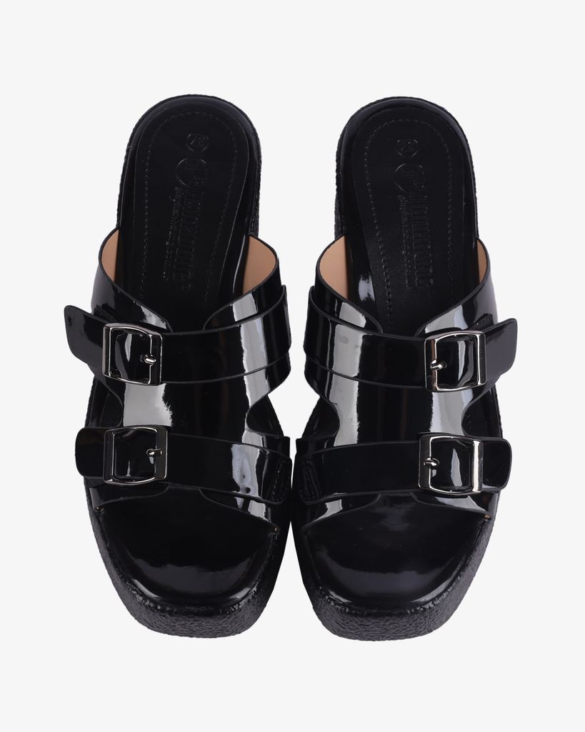 Dép Cao Gót Hạnh Dung Quai Bóng Khóa Nịt HD29157AY