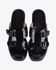 Dép Cao Gót Hạnh Dung Quai Bóng Khóa Nịt HD29157AY