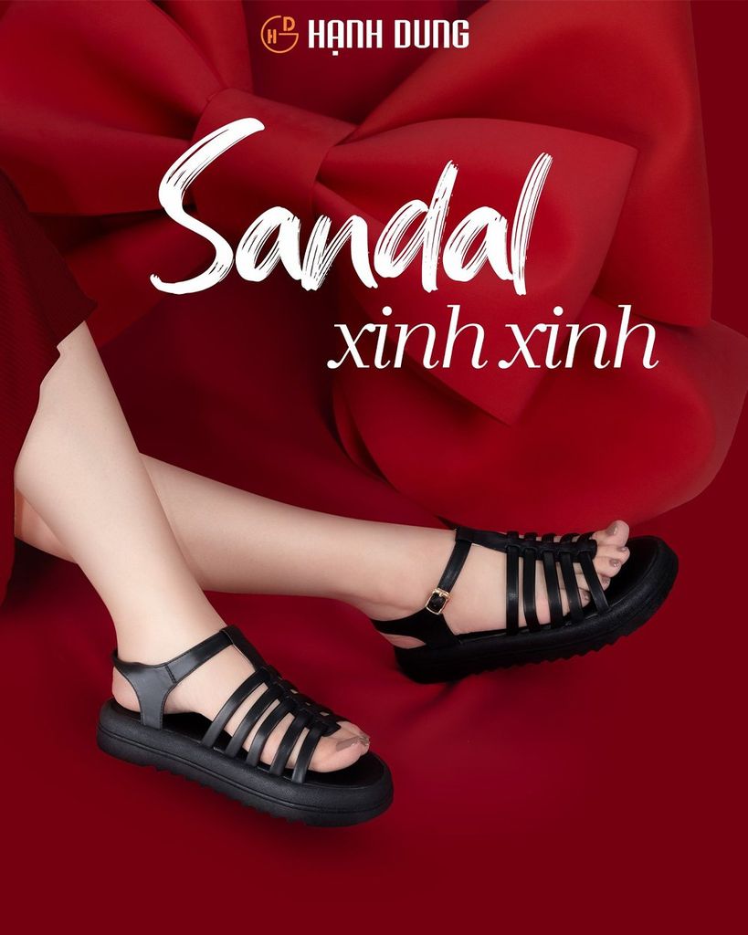Sandal Xuồng Hạnh Dung Xương Cá Straps HD29158AY